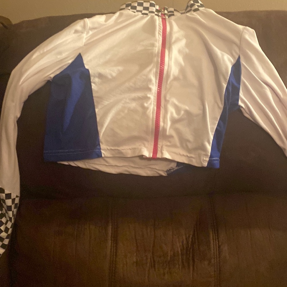 Checkerboard pants and crop top set